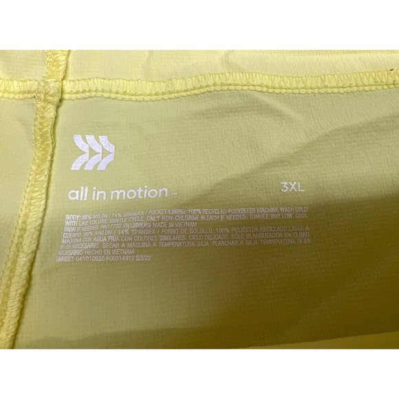 Men's Big Stretch Woven Shorts - All in Motion Bright Yellow 3XL - Picture 5 of 8